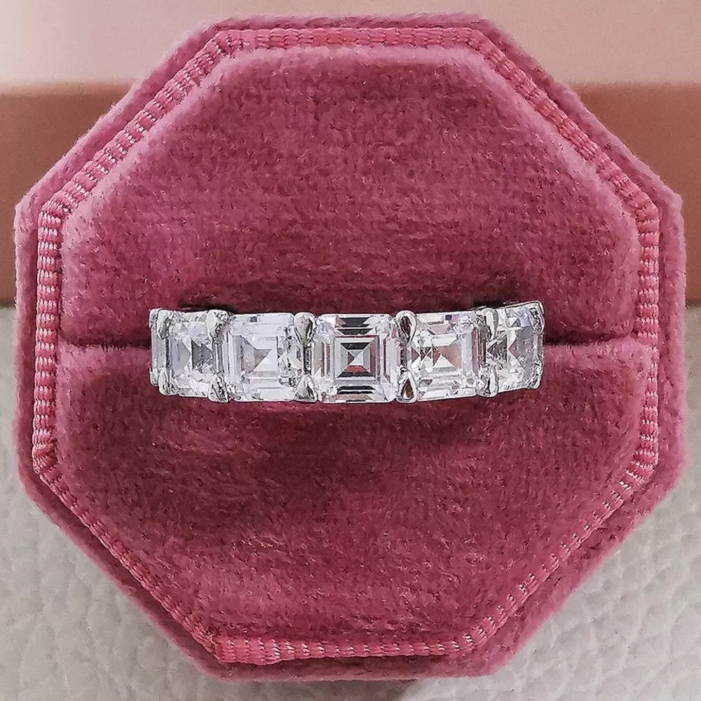 10ct Asscher Eternity Band